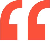 Orange quotation marks